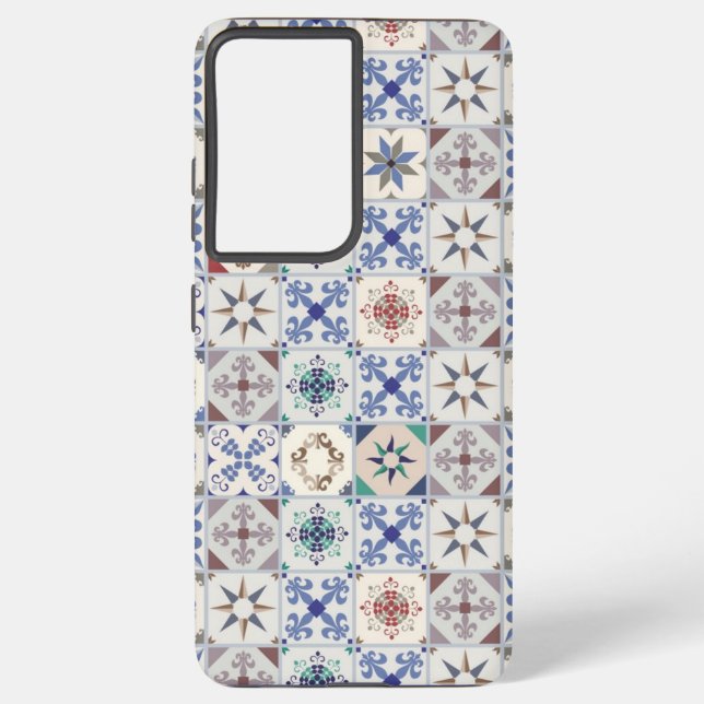 Ceramic tiles pattern samsung galaxy s21 ultra case (Back)