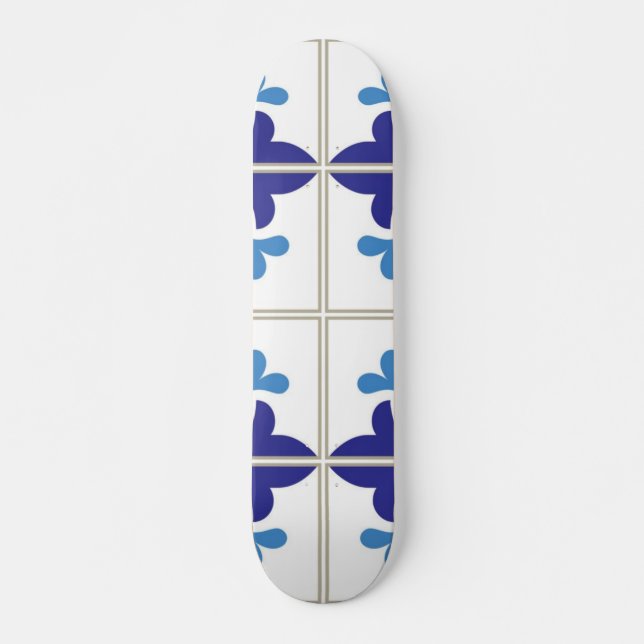 Ceramic tiles pattern skateboard (Front)