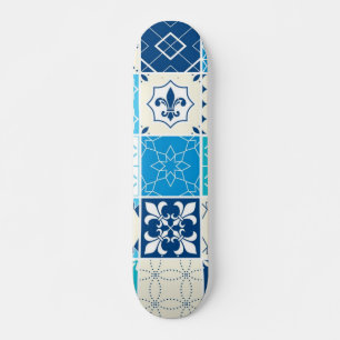 Ceramic tiles pattern skateboard