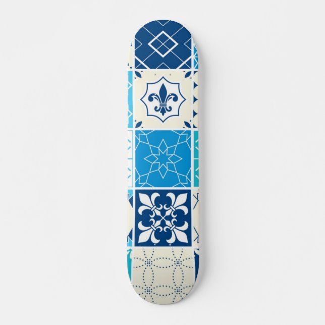 Ceramic tiles pattern skateboard (Front)