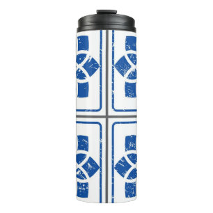 Ceramic tiles pattern thermal tumbler