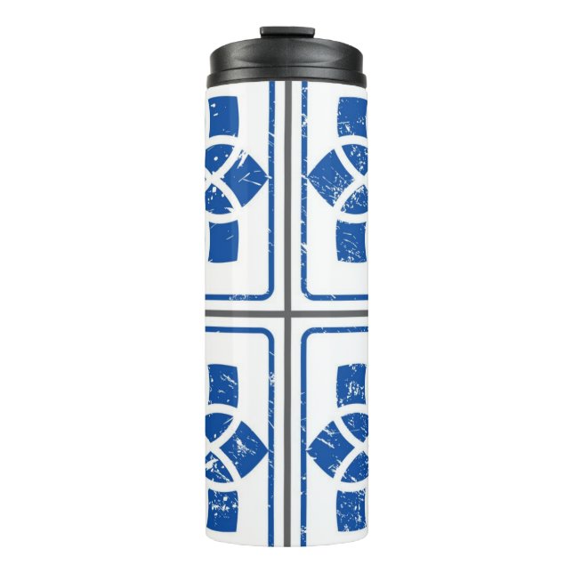 Ceramic tiles pattern thermal tumbler (Front)