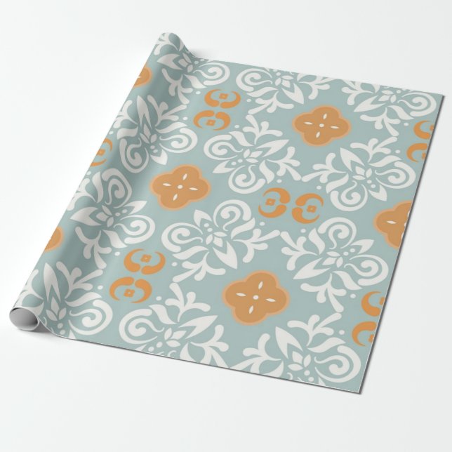 Ceramic tiles pattern wrapping paper (Unrolled)