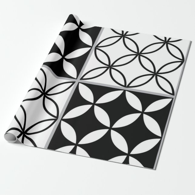 Ceramic tiles pattern wrapping paper (Unrolled)