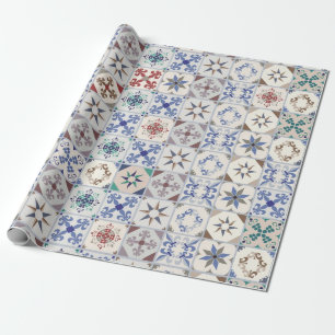 Ceramic tiles pattern wrapping paper