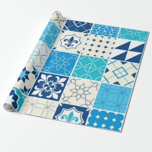 Ceramic tiles pattern wrapping paper