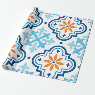 Ceramic tiles pattern wrapping paper