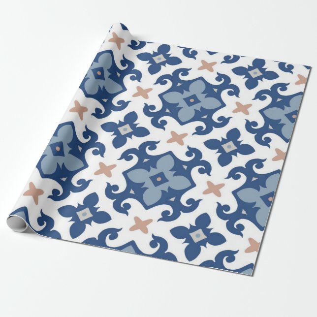 Ceramic tiles pattern wrapping paper (Unrolled)