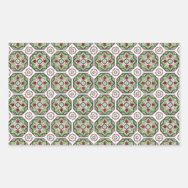 Ceramic tiles rectangular sticker (Front)