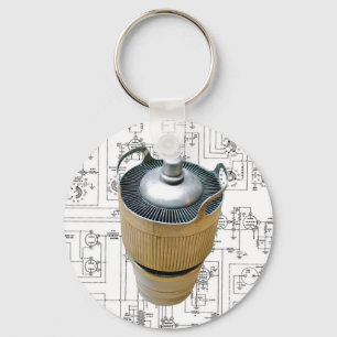 Ceramic Transmitting Tube Schematic Key Ring