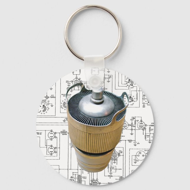 Ceramic Transmitting Tube Schematic Key Ring (Front)