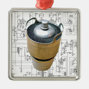 Ceramic Transmitting Tube Schematic Metal Ornament
