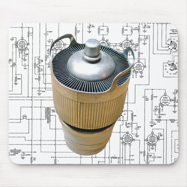 Ceramic Transmitting Tube Schematic Mouse Pad (Front)