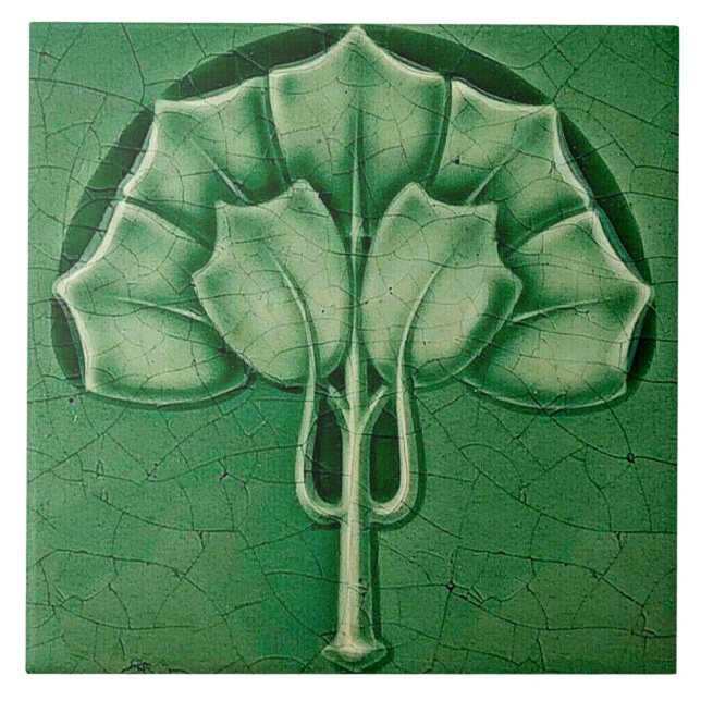 Ceramic Wall tile fireplace art nouveau style (Front)