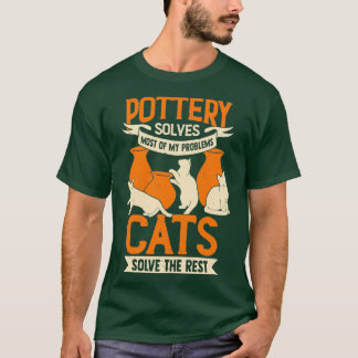 Ceramicist Pottery Maker Cat Lover Gift T-Shirt