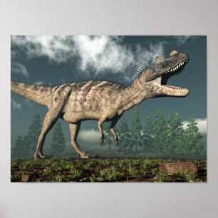 Ceratosaurus dinosaur - 3D render Poster