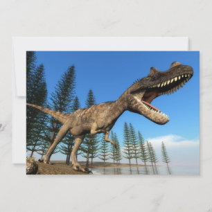 Ceratosaurus dinosaur at the shoreline - 3D render