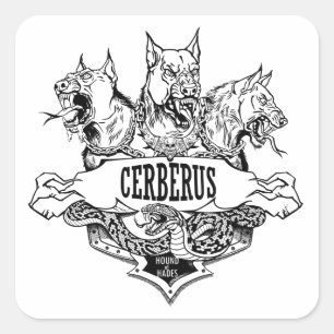 Cerberus and Snake Square Sticker