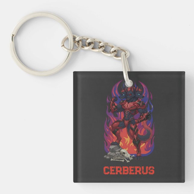 Cerberus Hell Guardian - Mythology Art Key Ring (Front)
