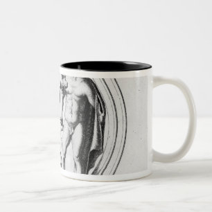 Cerberus Tamed by Hercules Two-Tone Coffee Mug