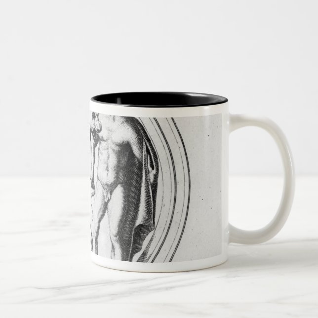 Cerberus Tamed by Hercules Two-Tone Coffee Mug (Right)