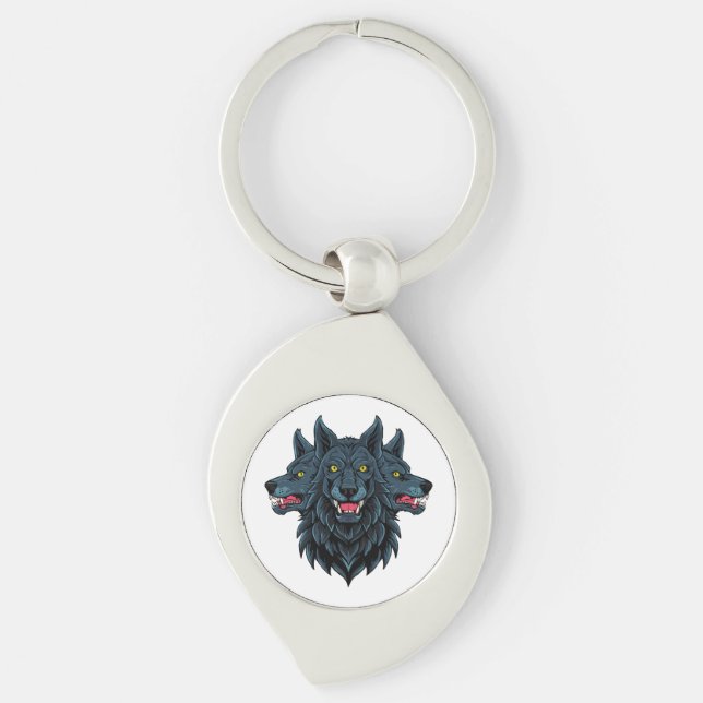 Cerberus three headed dog key ring (Front)