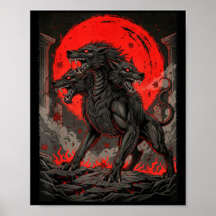 Cerberus underworld greek mythology hellhound edgy poster