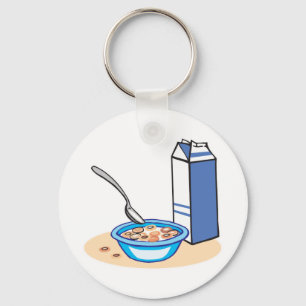 cereal and milk key ring