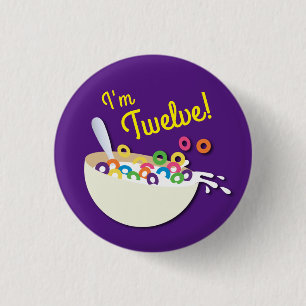 Cereal Bowl Kids Sleepover Birthday Party Cute 3 Cm Round Badge