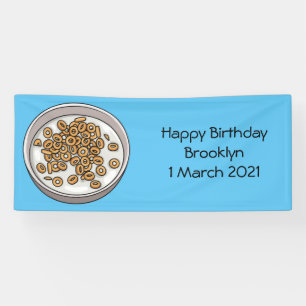 Cereal cartoon illustration banner