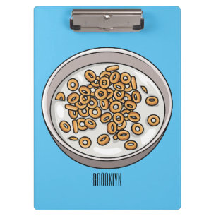 Cereal cartoon illustration clipboard