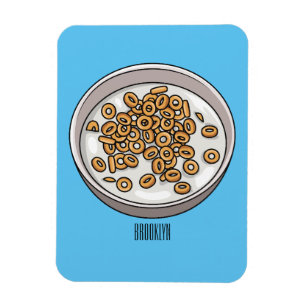 Cereal cartoon illustration  magnet