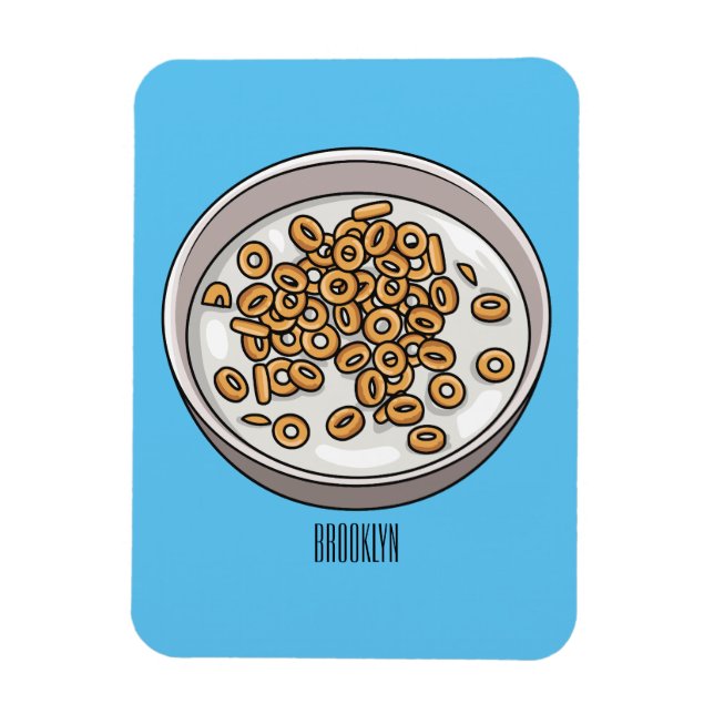 Cereal cartoon illustration  magnet (Vertical)