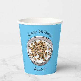 Cereal cartoon illustration paper cups