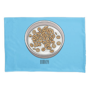 Cereal cartoon illustration pillowcase