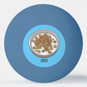 Cereal cartoon illustration ping pong ball