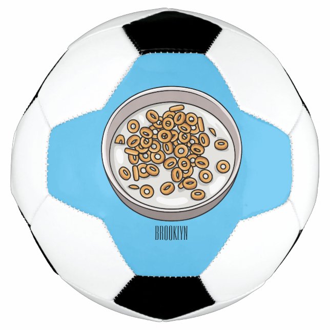 Cereal cartoon illustration  soccer ball (Front)