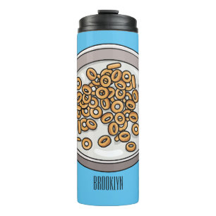 Cereal cartoon illustration thermal tumbler