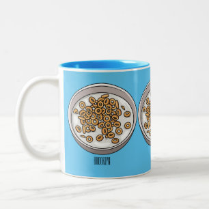 Cereal cartoon illustration  Two-Tone coffee mug