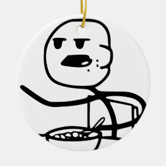 Cereal Guy Meme Ceramic Tree Decoration