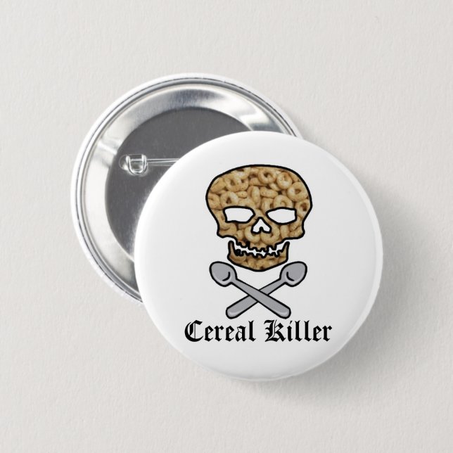 Cereal Killer 6 Cm Round Badge (Front & Back)