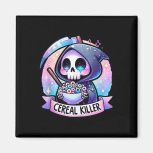 Cereal Killer Breakfast Cereal Bowl Cereals Skull Magnet