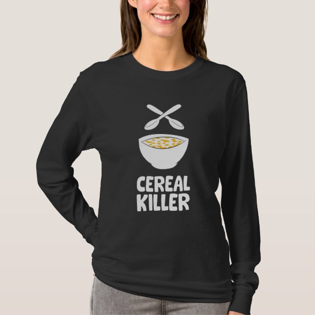 Cereal Killer Breakfast Cornflakes Cereal T-Shirt (Front)