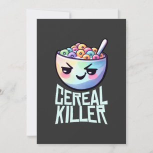 Cereal Killer Breakfast Pun Invitation