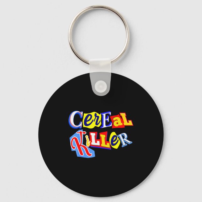 Cereal Killer Food Lover Ironic Funny Breakfast Pu Key Ring (Front)