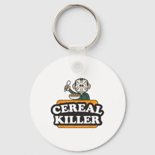 Cereal Killer Food Pun Humor Costume Fun Halloween Key Ring