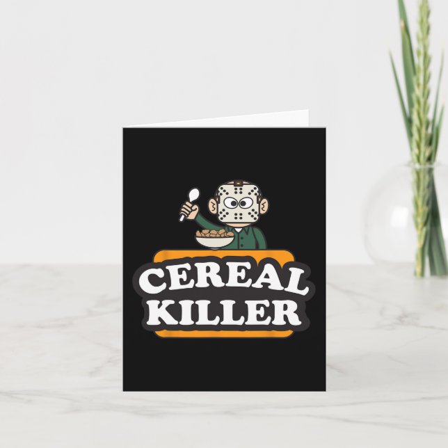 Cereal Killer Food Pun Humour Costume Fun Hallowee Card (Front)