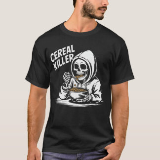 Cereal Killer Funny Halloween Horror Movie Masked  T-Shirt