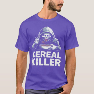 Cereal Killer Funny Halloween Horror Movie Masked  T-Shirt