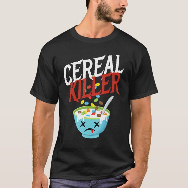 Cereal Killer I Costume Breakfast Cereal Halloween T-Shirt (Front)